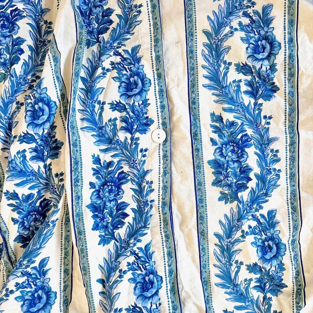 Vintage Reversible April Cornell Duvet Cover and Pillow Shams Set